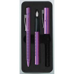 Faber-Castell Pióro wieczne + długopis glam violet opak.metalowe 015344